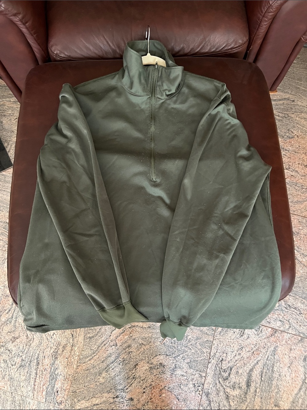 Military issued Tactical Olive Green 1/4 Zip Pullover Sleeping shirt